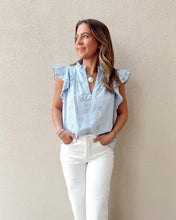 Load image into Gallery viewer, Brunch &amp; Bubbly Eyelet Top
