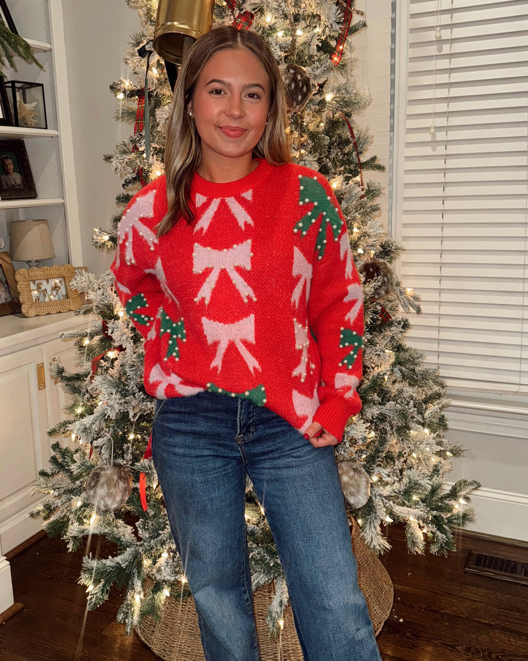 Merry Bow Babe Sweater