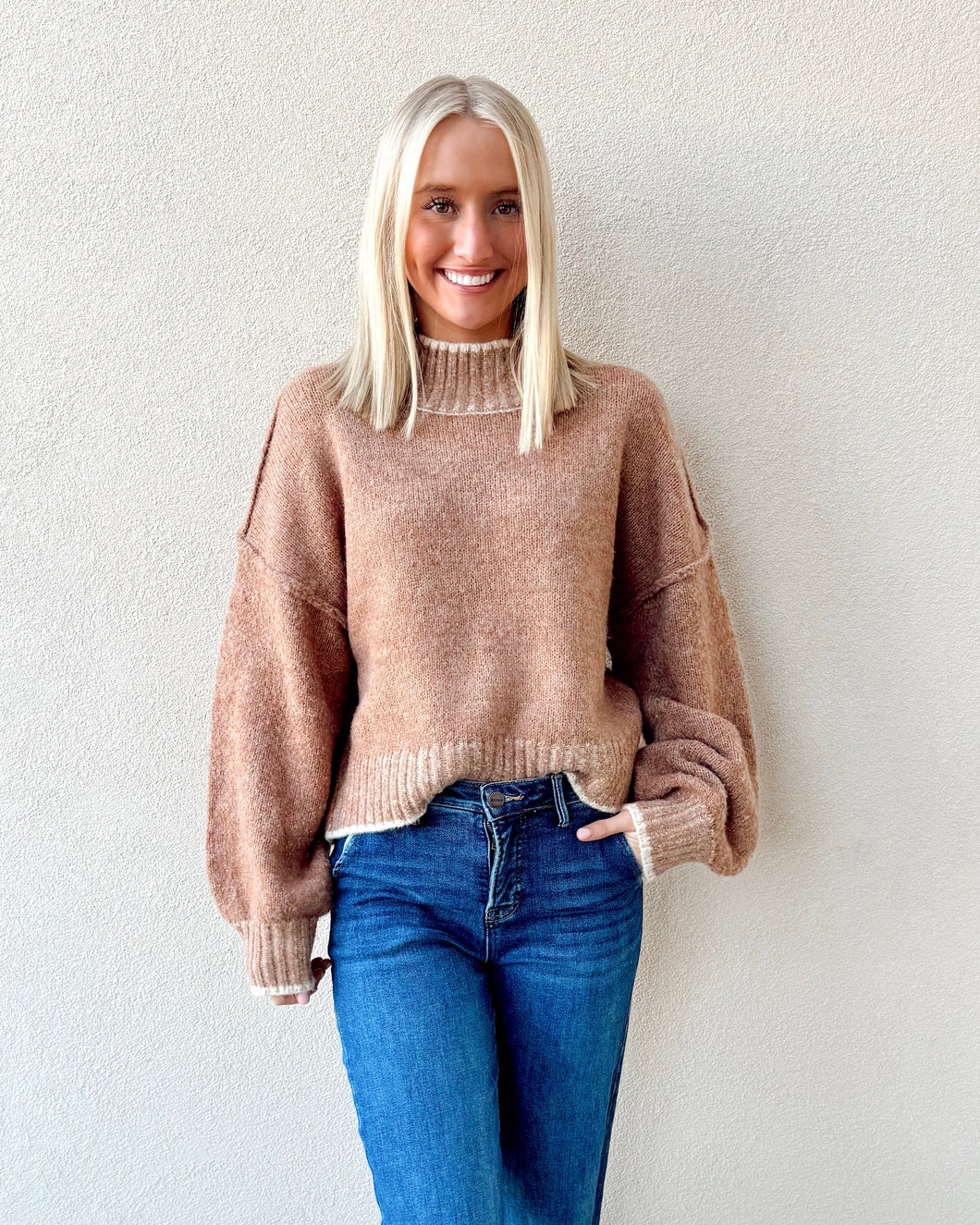 Caramel Cloud Knit Sweater