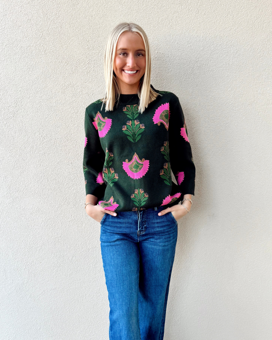 Petals and Pinot Sweater Top