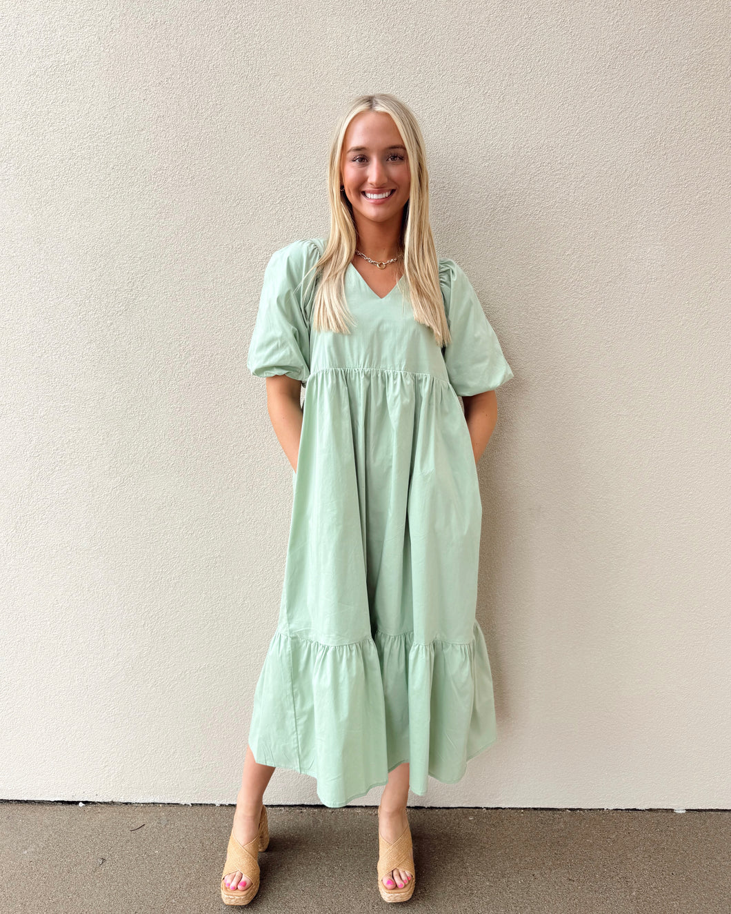 Tea Garden Chic Midi Dress