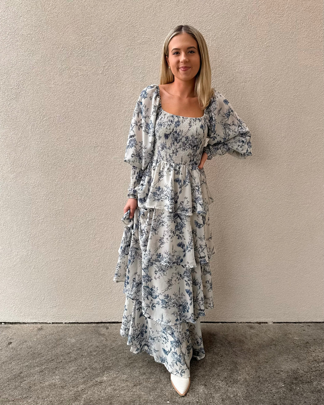 Uptown Elegance Floral Dress