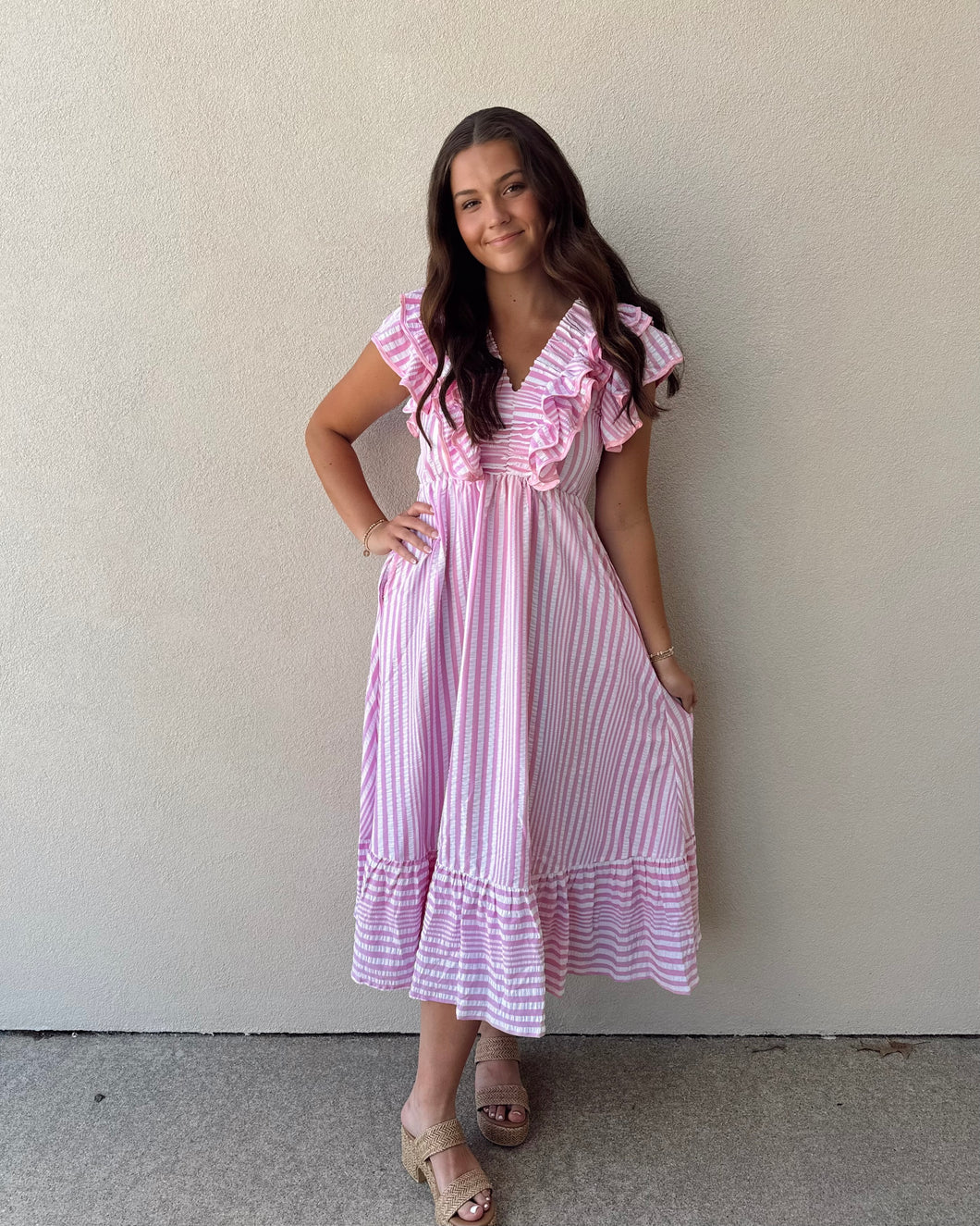 Pretty In Pink Midi Dress