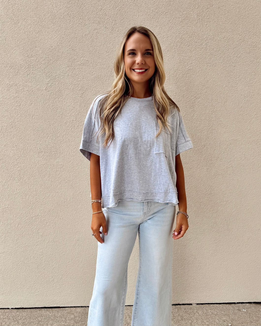 Casual Hangout Top - Gray