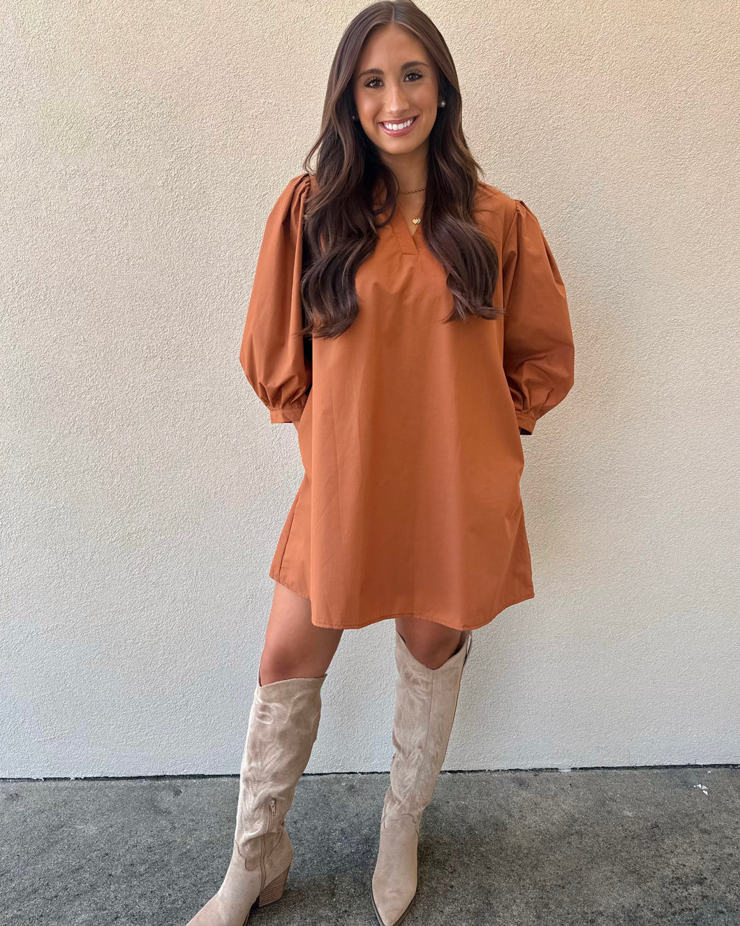 Caramel Kisses Mini Dress