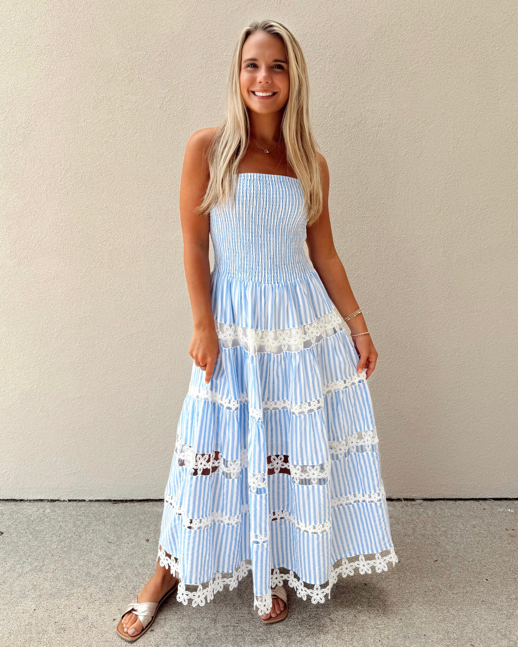 Capri Courtyard Strapless Dress