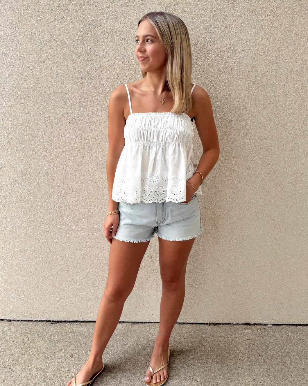 Summer Days Eyelet Top