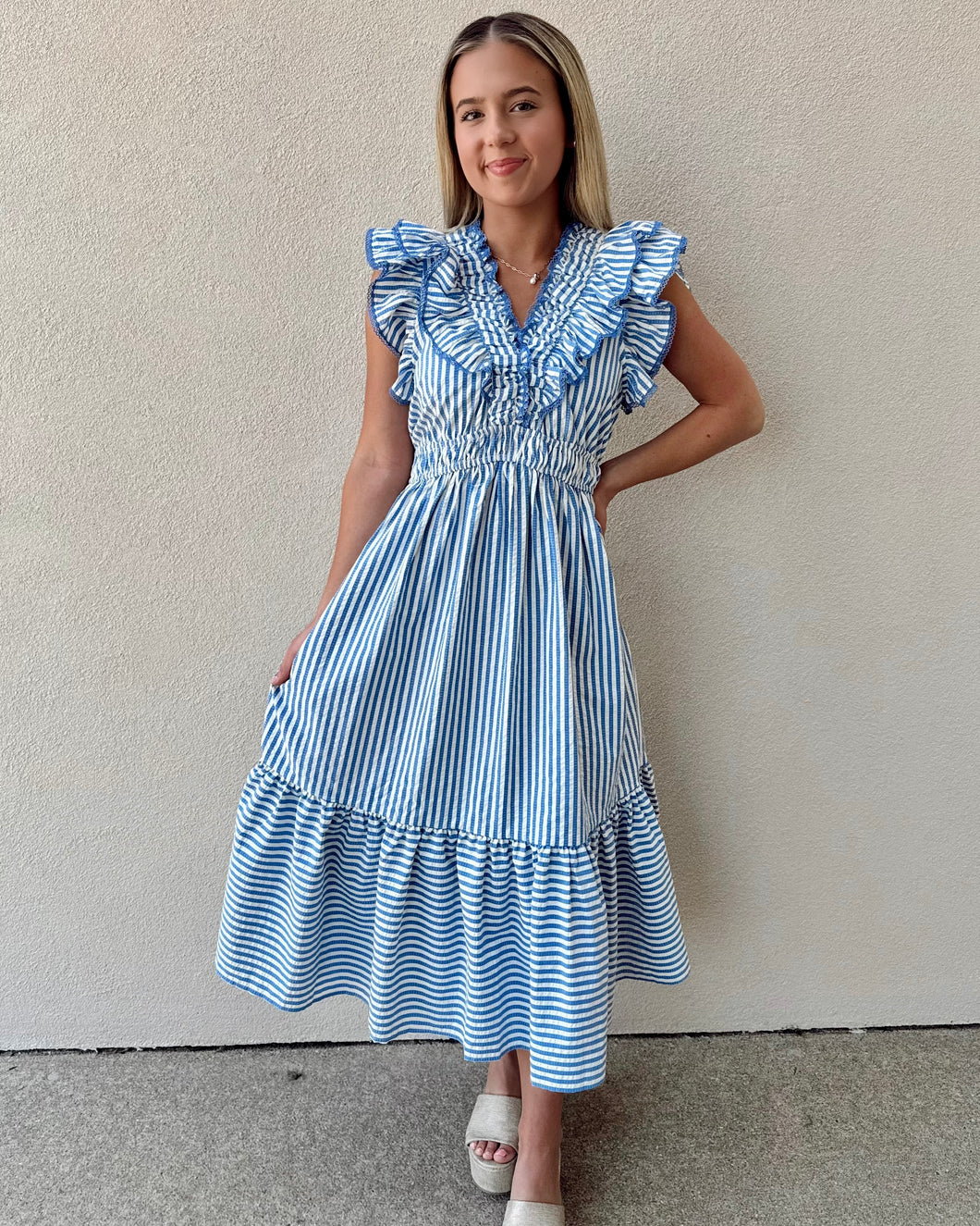 Darling Daydream Dress-Blue