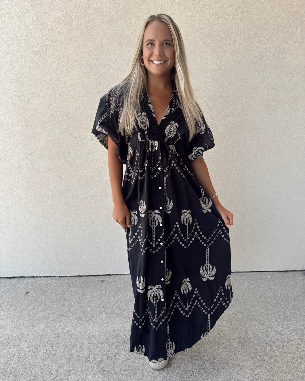Palms Away Midi Dress