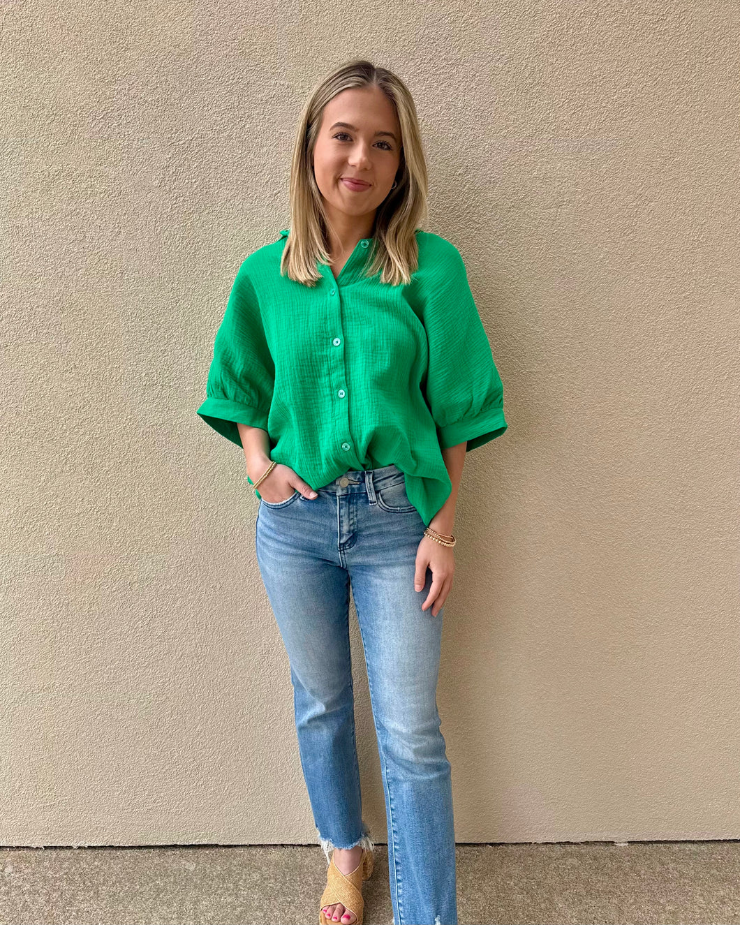 Casual Outing Top - Green