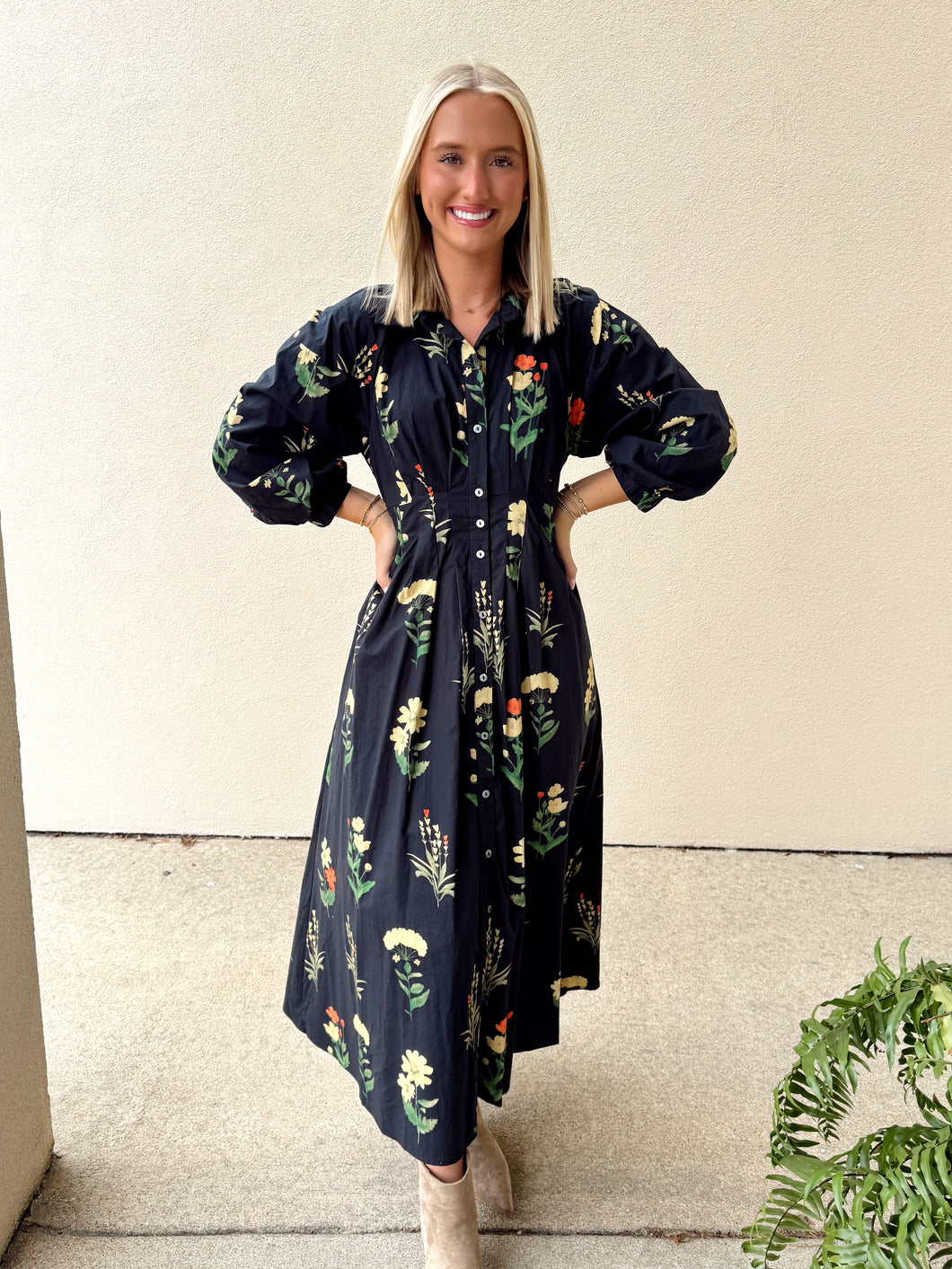 Botanical Muse Midi Dress