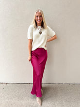 Load image into Gallery viewer, Cocktails First Satin Skirt
