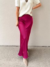 Load image into Gallery viewer, Cocktails First Satin Skirt
