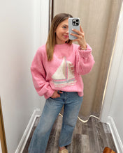 Load image into Gallery viewer, Pink Tide Sailboat Sweater
