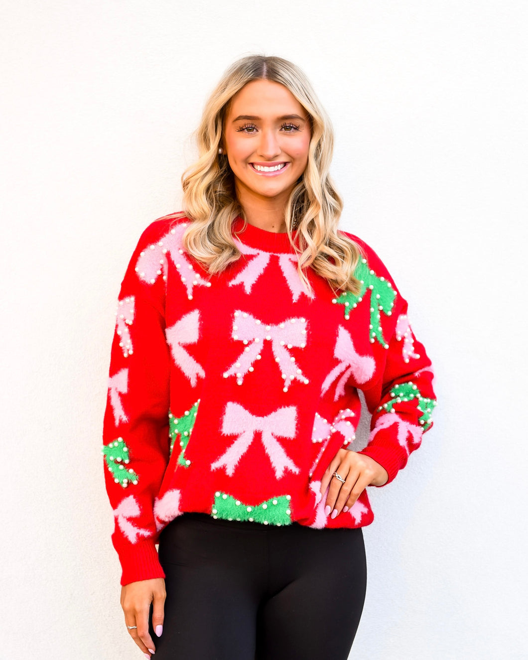 Festive Flair Bow Sweater