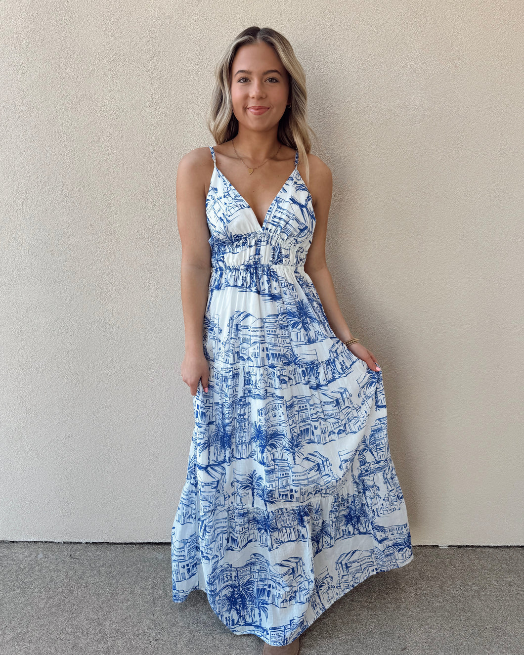 Coastal Town Getaway Maxi Dress