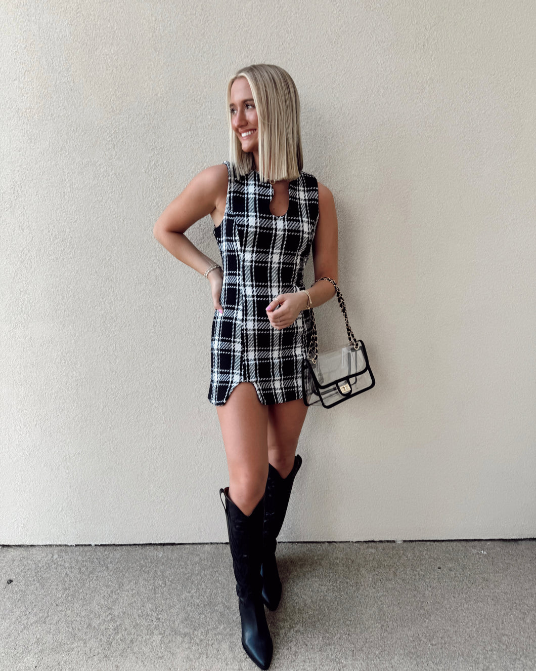 Block Party Plaid Mini Dress