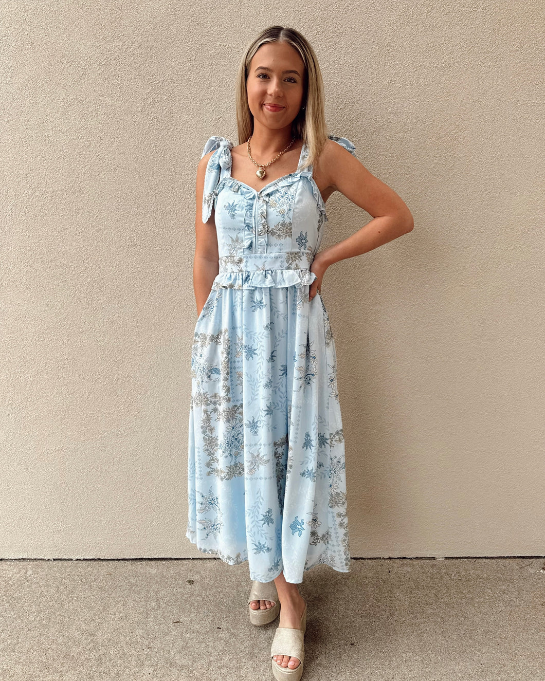 Floral Meadows Midi Dress