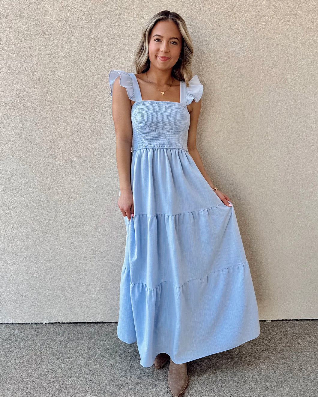 Blue Skies Midi Dress