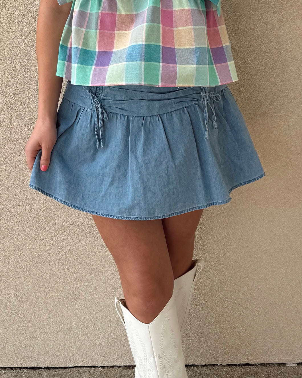 The Paisley Denim Skirt