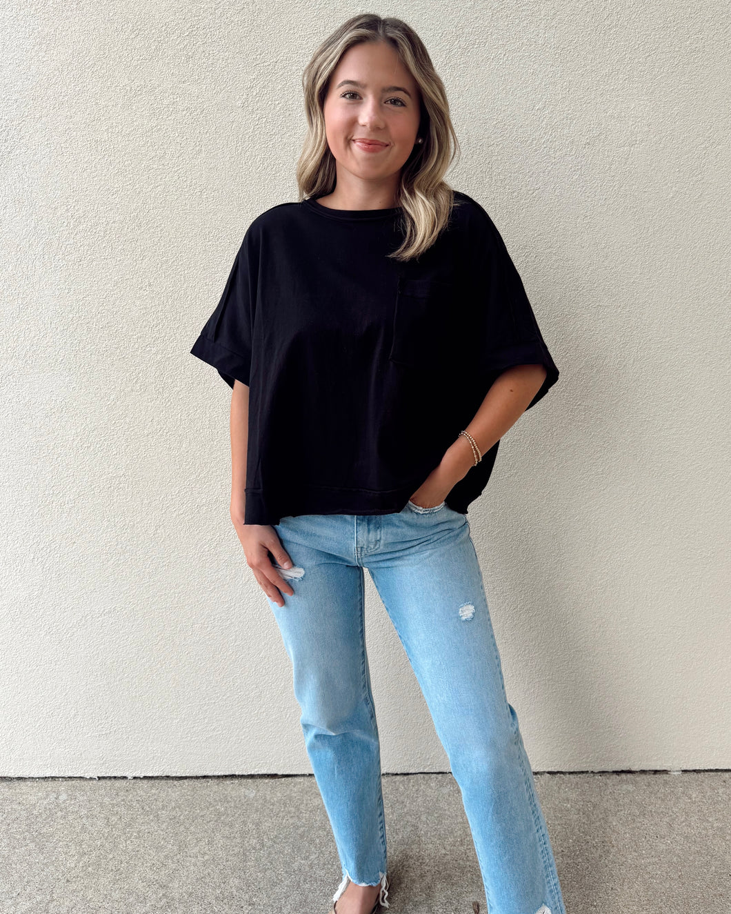 Casual Hangout Top - Black